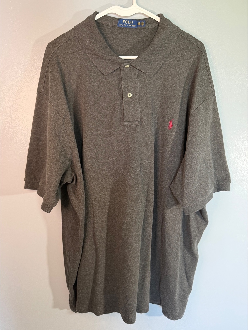 Polo Ralph Lauren Men's 3XB Gray Cotton Polo Shirt